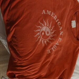 American Eagle Red Graphic Sweatshirt